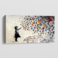 BANKSY FLYING BUTTERFLIES CANVAS